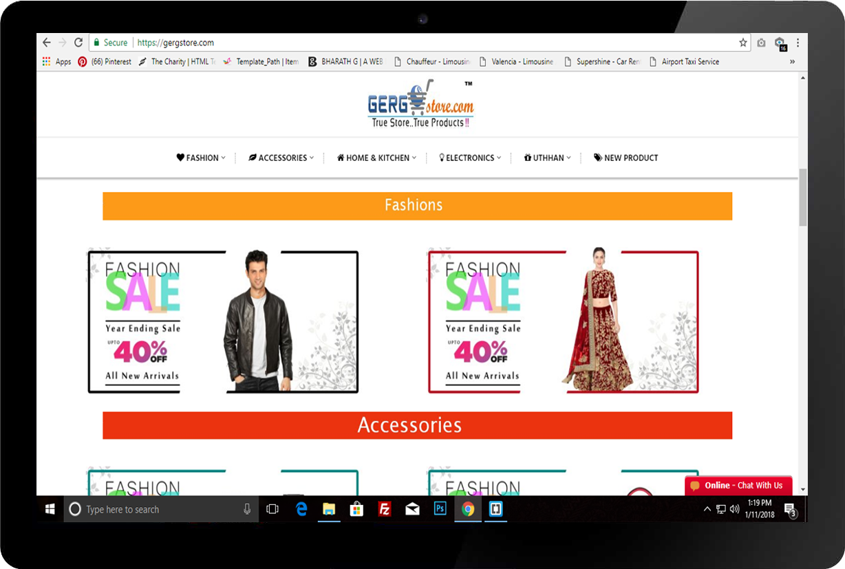 GERGstore.com e-commerce website